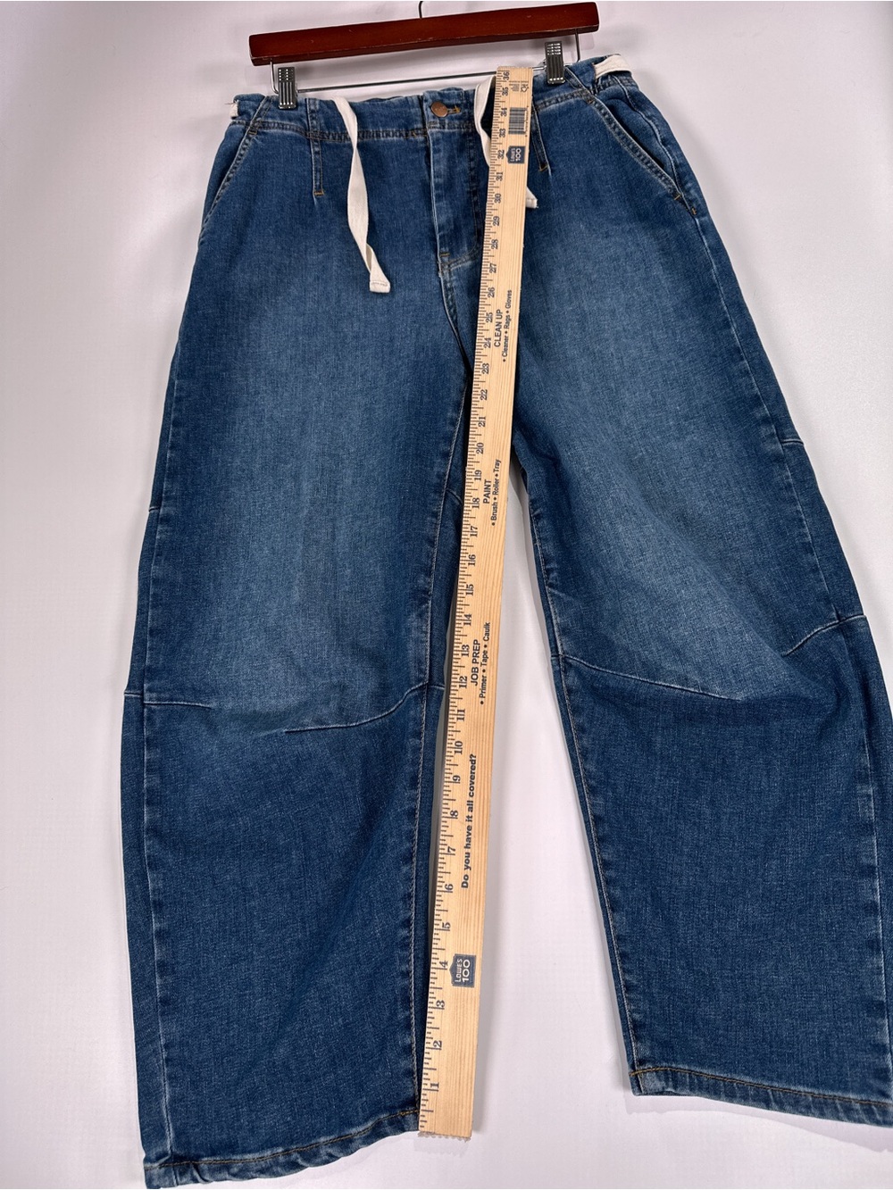Pilcro and the Letterpress High Rise Wide Leg Barrel Drawstring Jeans Blue 28 - Picture 11 of 12